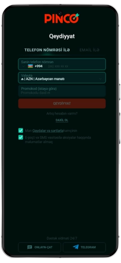 Pinco Casino rəsmi saytı