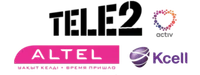 Tele2, Altel, Kcell, Activ logo logo