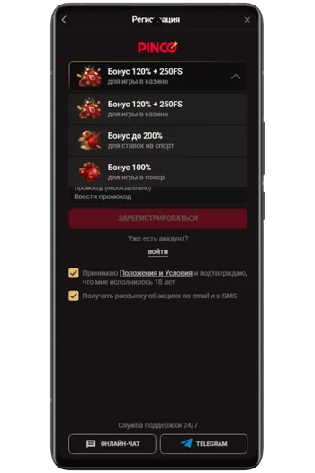 Pinco Casino бонусы Казахстан